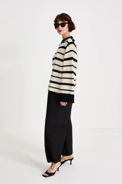 Stylein Aldo Sweater - Cream Stripe