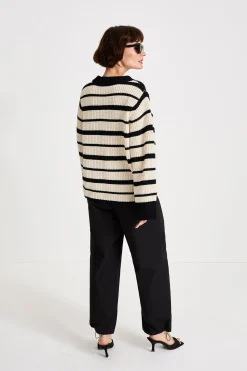 Stylein Aldo Sweater - Cream Stripe