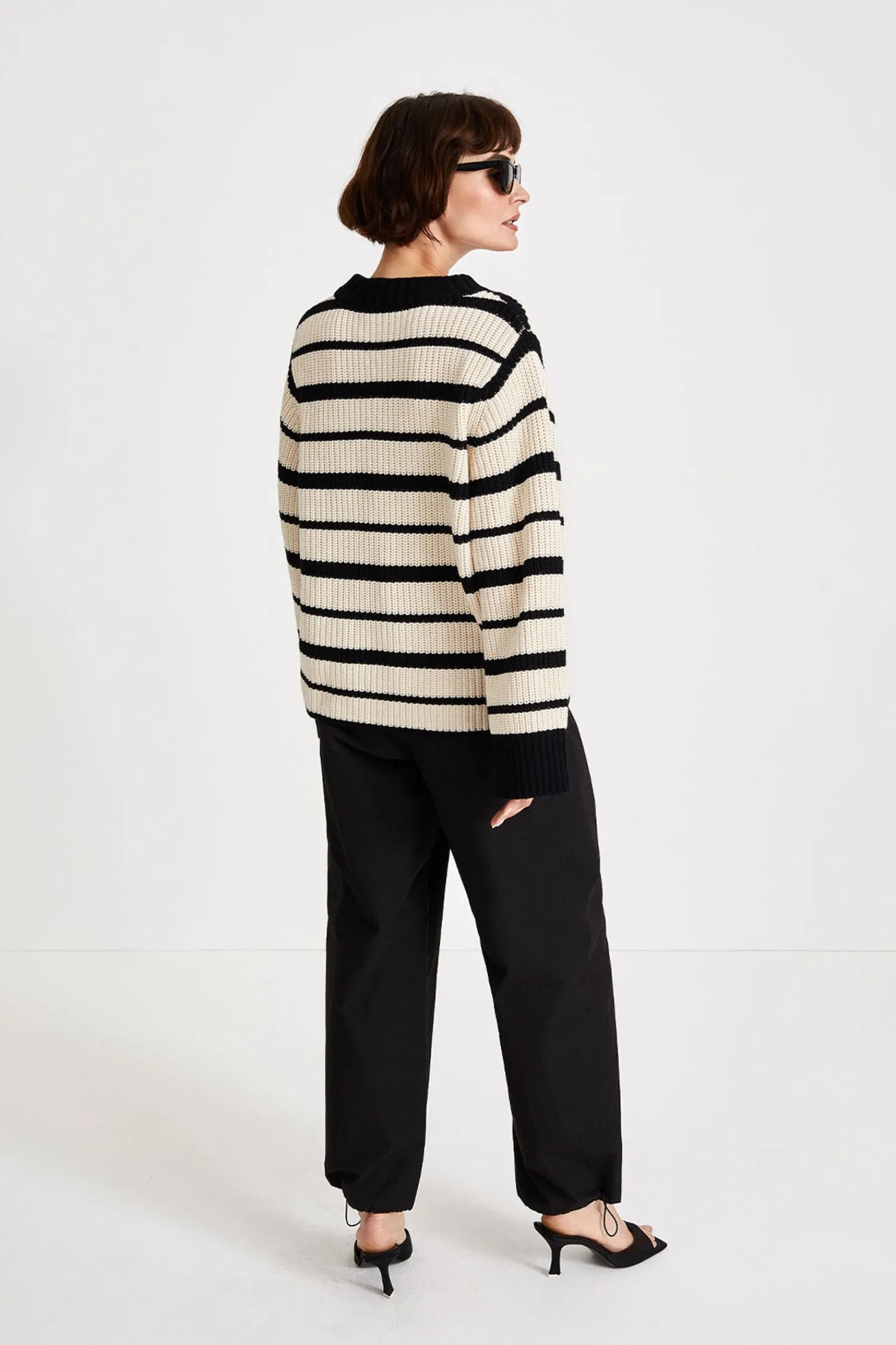 Stylein Aldo Sweater - Cream Stripe