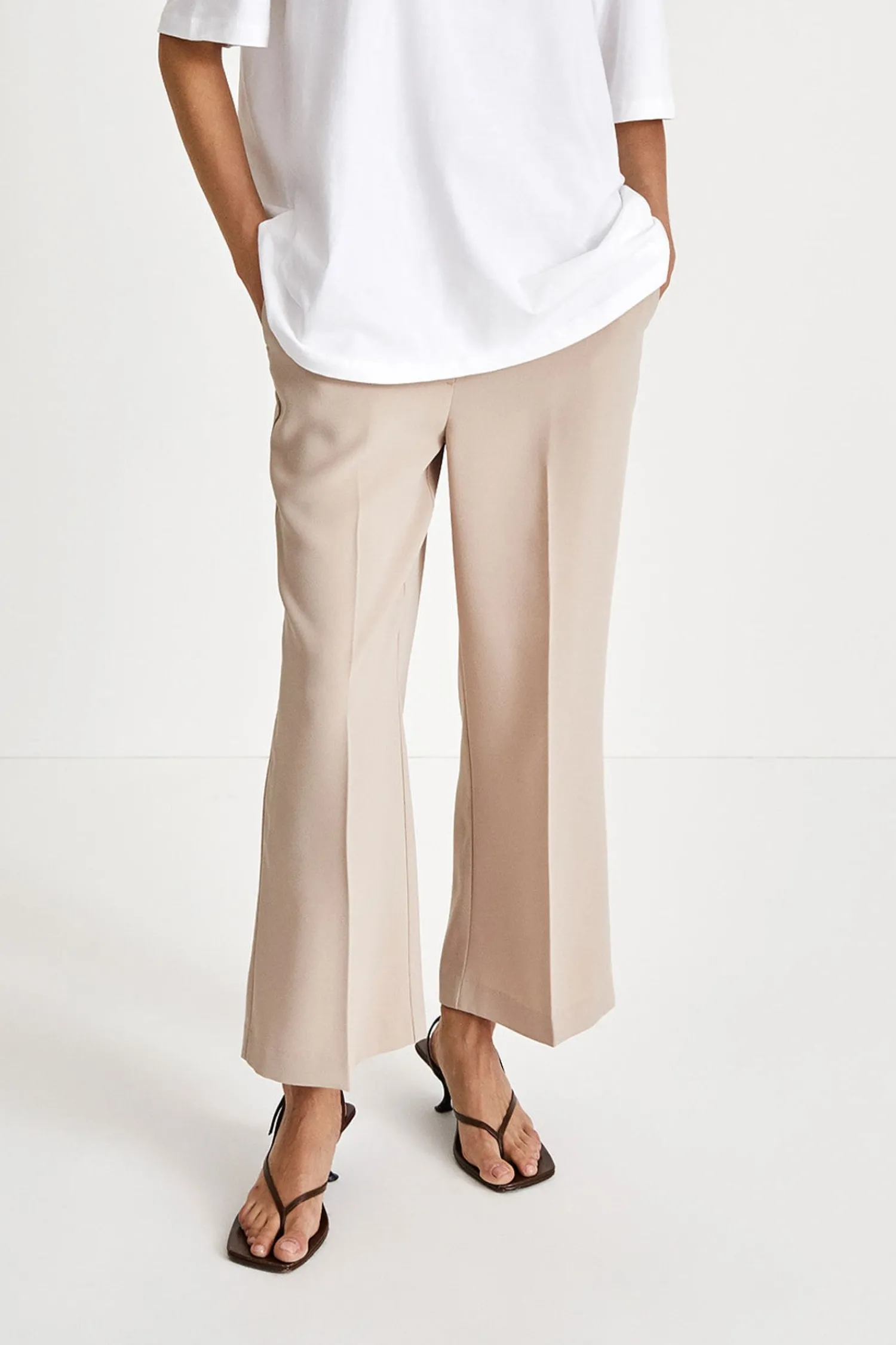 Stylein Bonita Trousers Cropped - Cream