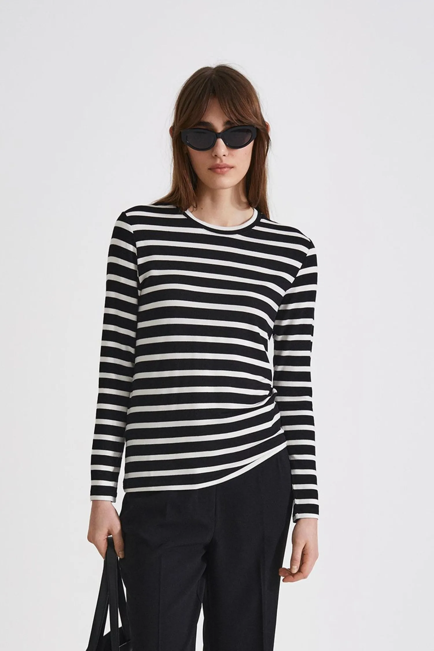 Stylein Canvey Top - Black With Stripes