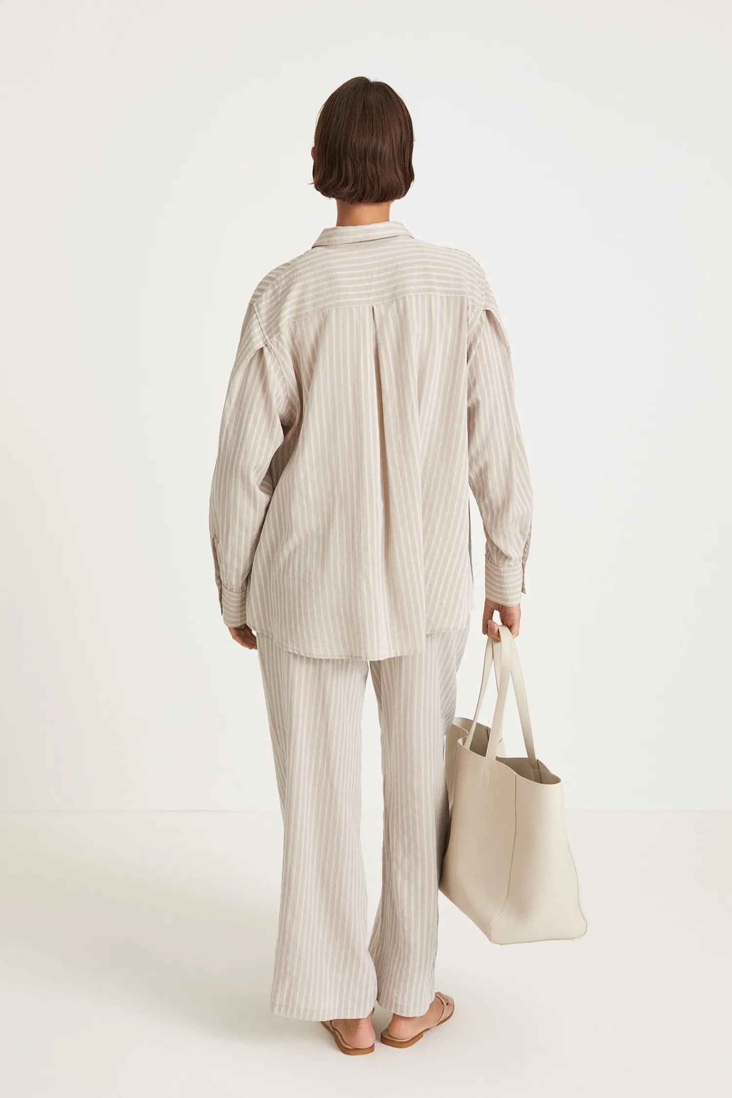 Stylein Maria Trouser - Nougat Stripe